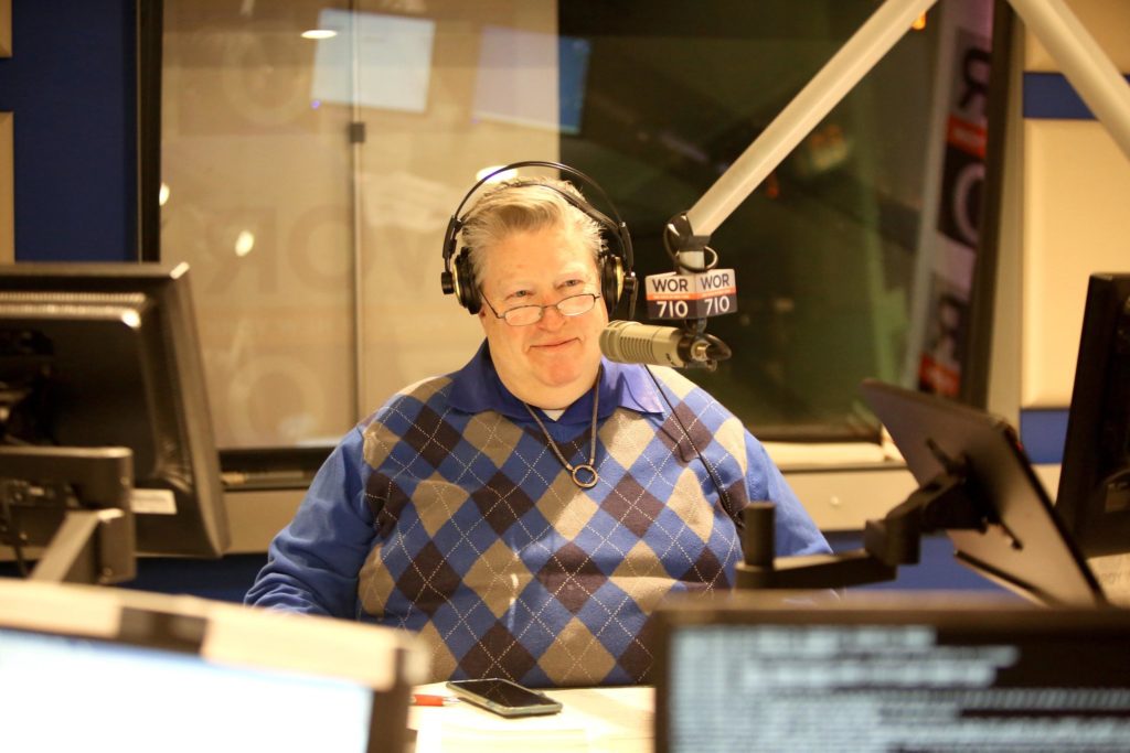 David Pollack, radio show host and advocate for cabdrivers, at the WOR-AM studios in TriBeCa.